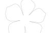 Beautiful flower template for cutting
