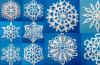 Paper snowflakes with templates and stencils for cutting
