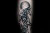 Tatuaj Anubis.  Înțeles Anubis tattoo.  Fotografie cu tatuaj Anubis.  Tatuaj cu Anubis Tatuaj pe antebraț pentru bărbați Anubis sens
